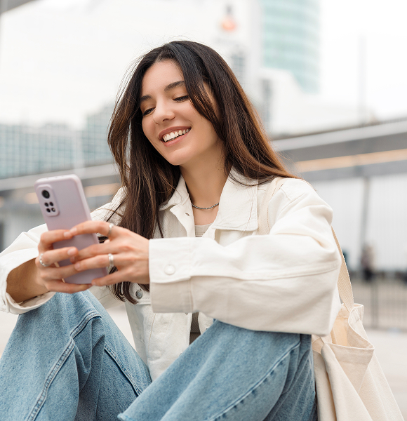 the girl on the phone