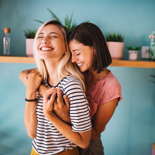 LGBT Lesbian couple love women moments happiness concept